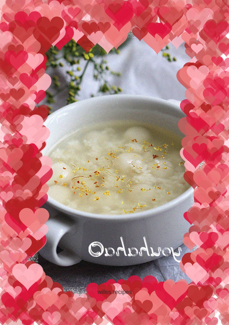 Osmanthus wine stuffed dumpling soup