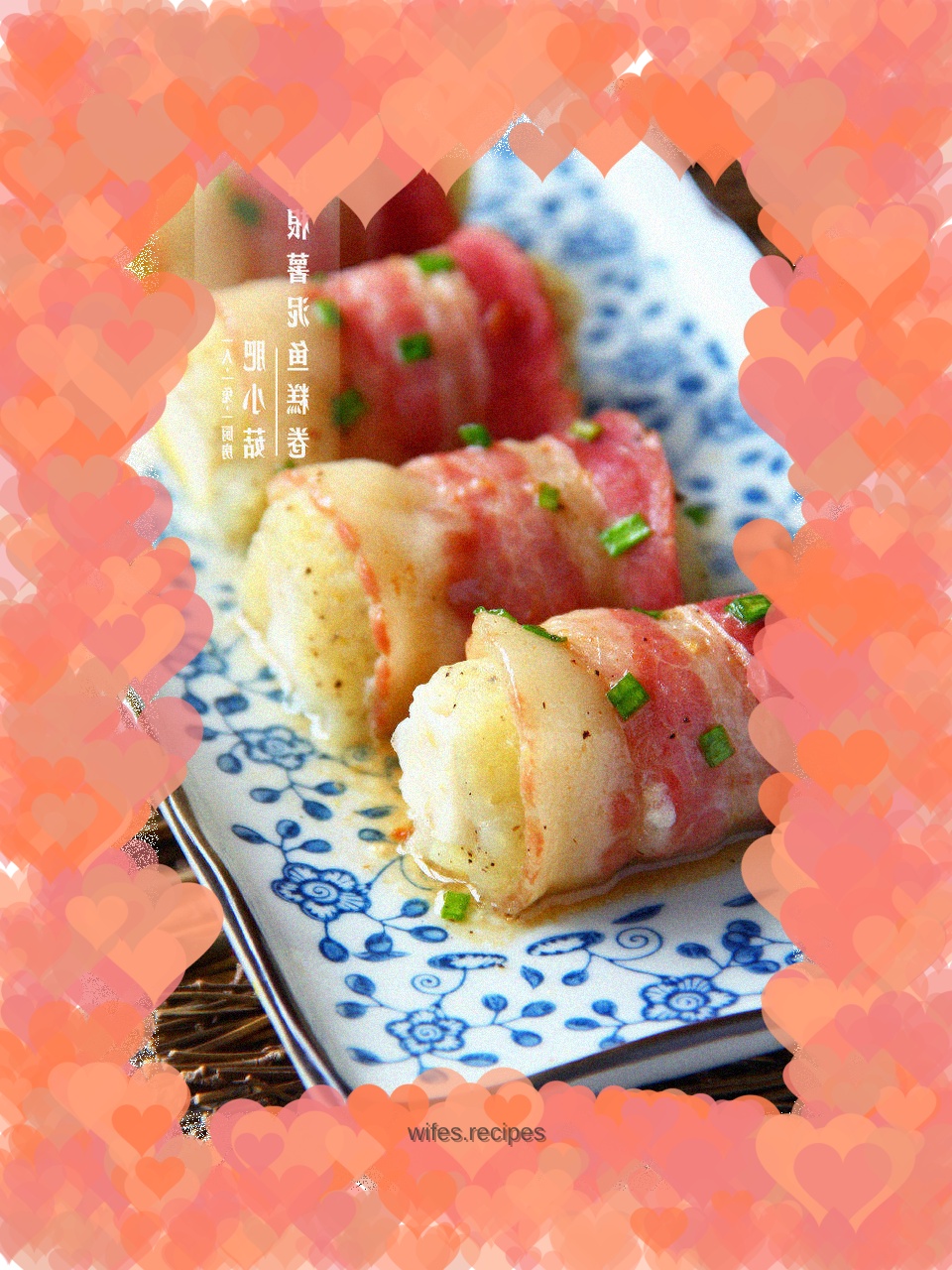 Fish cake rolls with bacon and mashed potatoes, a delicious dish that’s easy to make