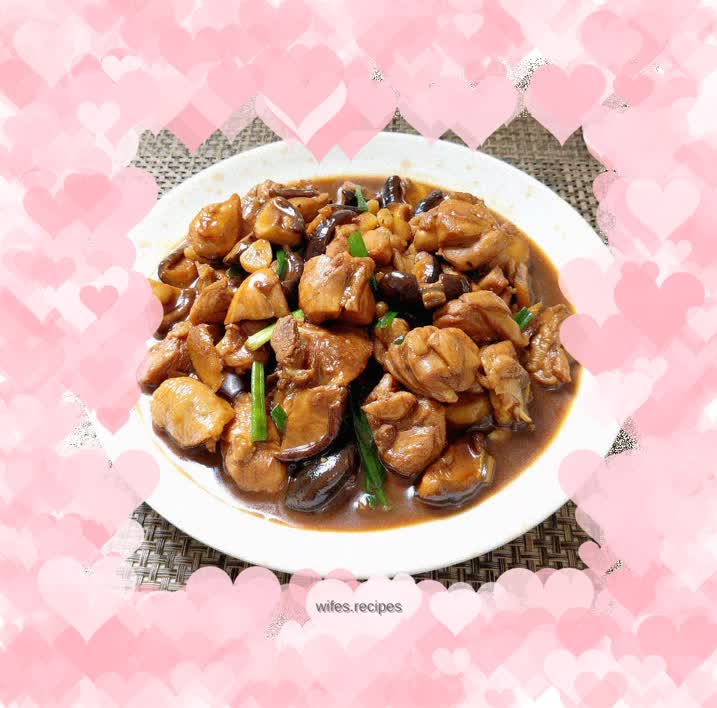 Braised Chicken Nuggets with Fresh Mushrooms