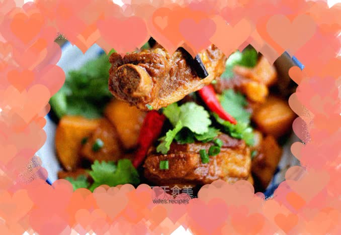 Braised pork ribs and stewed potatoes