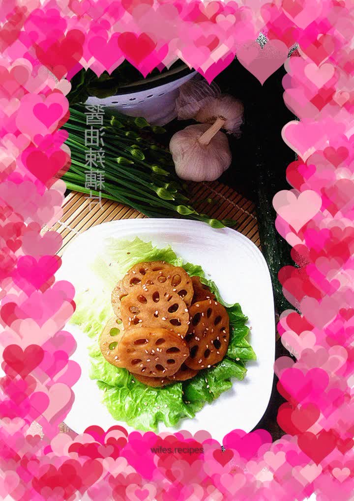 Spicy lotus root slices with soy sauce