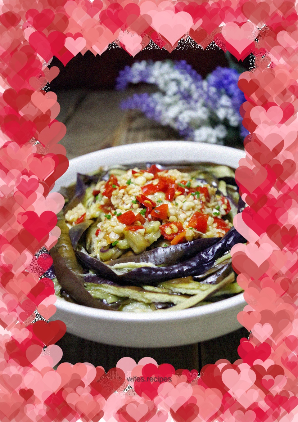 Shredded eggplant