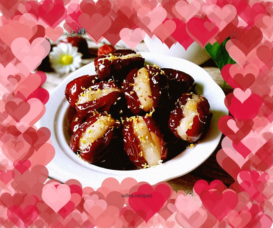 Sweet glutinous rice and dates