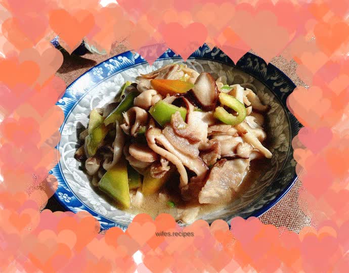 Stir-fried pork belly with fresh pork