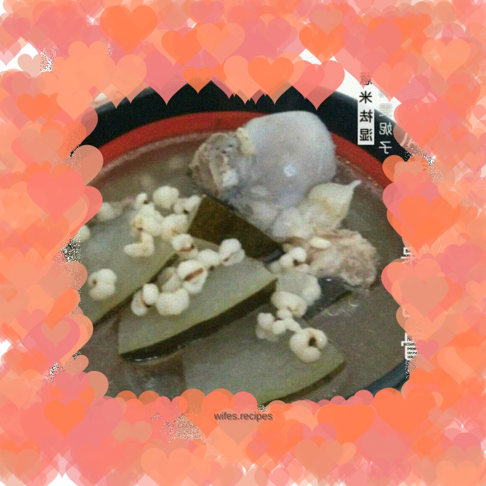 Winter Melon and Barley Stewed with Tubular Bones