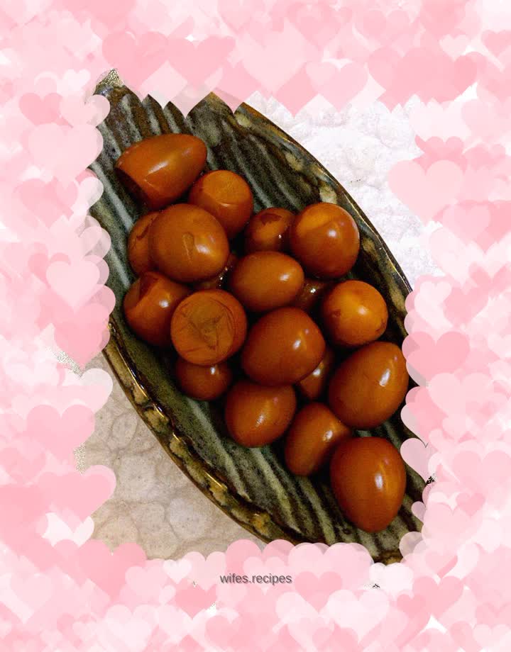 Tea flavored quail eggs