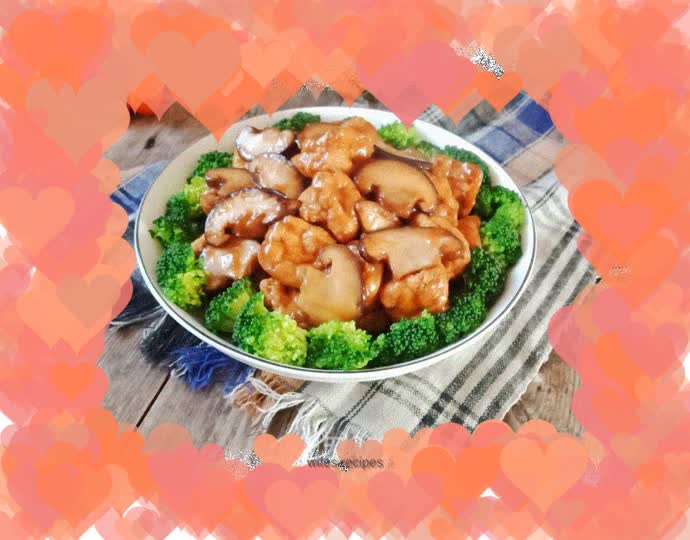 Stir-fried bean dip with mushrooms