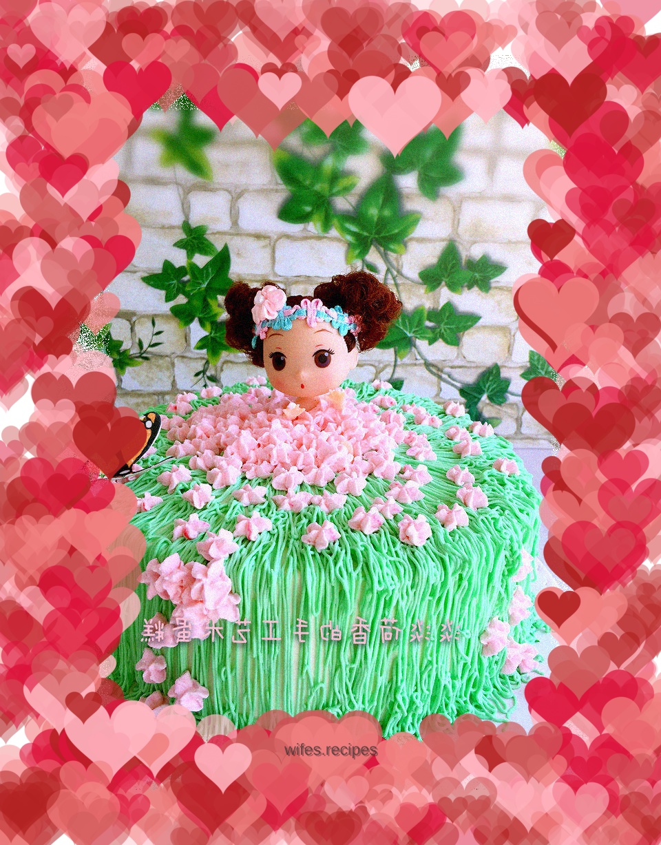 Petal bath mini fuzzy cake
