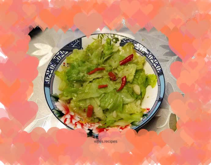 Hand-shredded cabbage