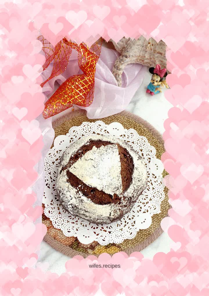 Red wine cranberry rose bread