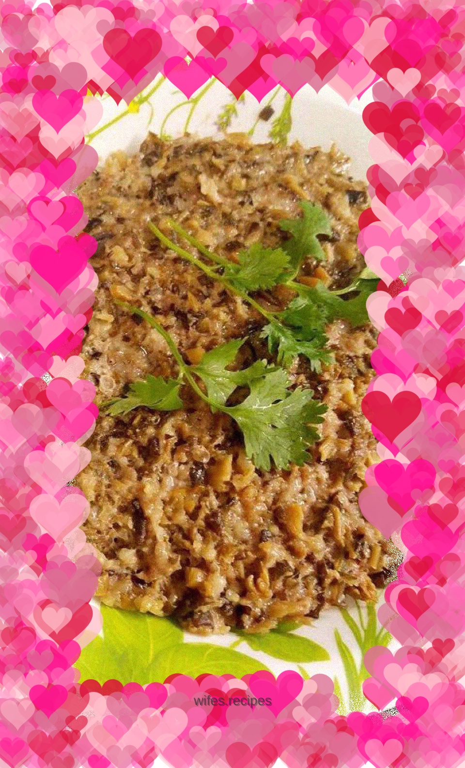 Meatloaf with pickles, vegetables and fungus