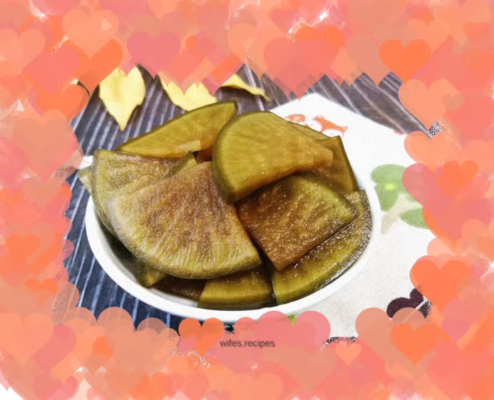 Sweet and sour green radish