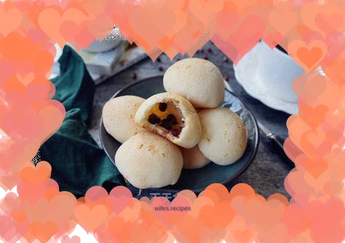 Honey bean mochi buns