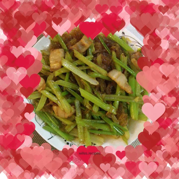 Celery fried vermicelli