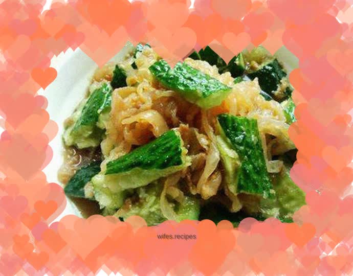 That touch of green ---- Cold Jellyfish and Cucumber