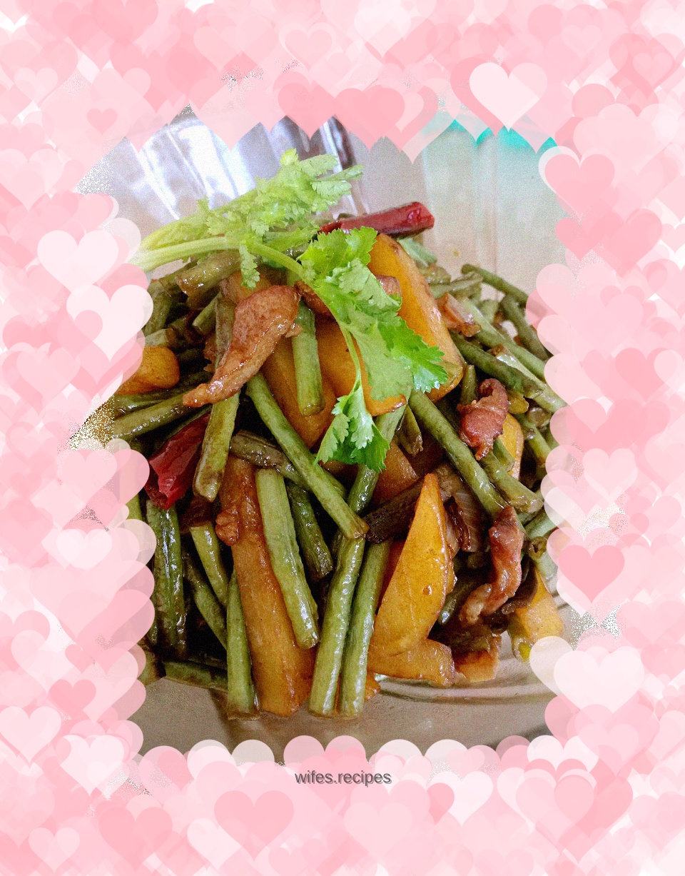 Roast potatoes with cowpeas