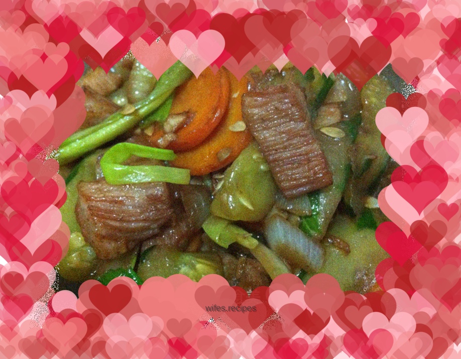 Cucumber and pork neck