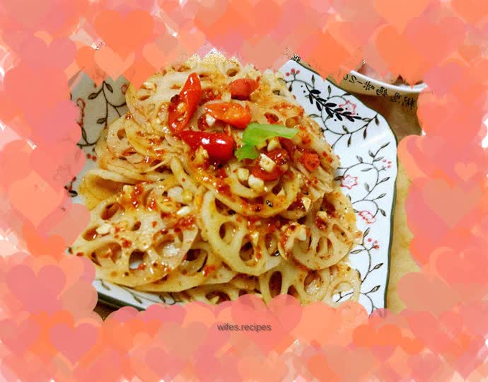 Cold lotus root slices