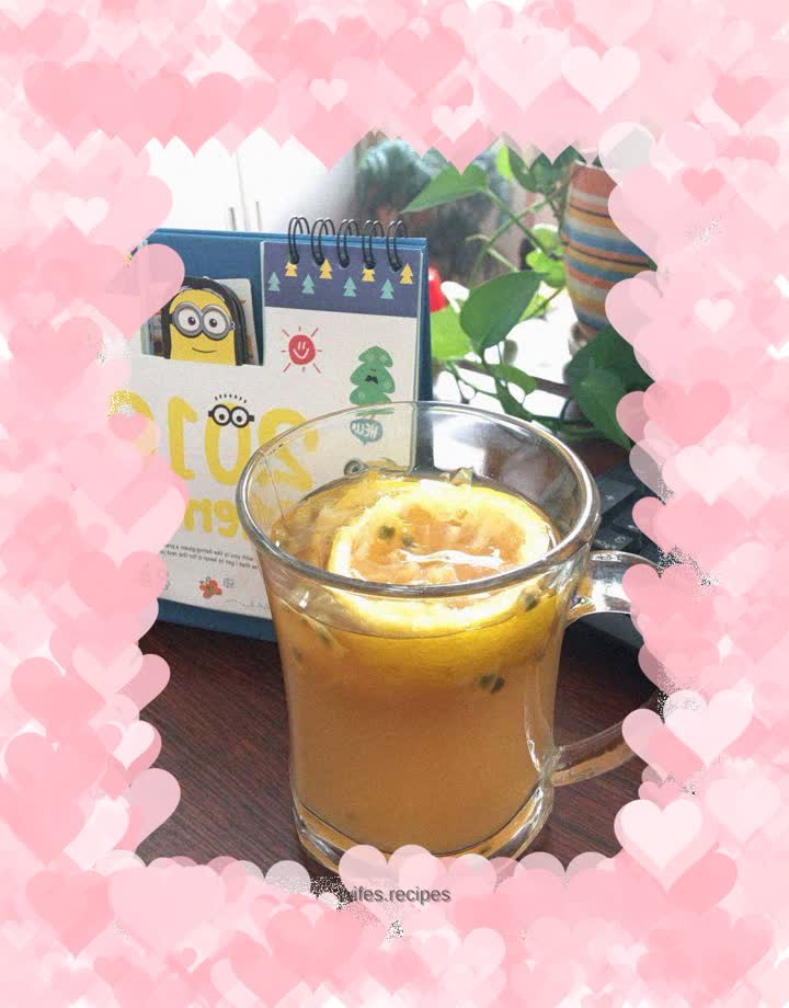 Tropical fruit tea-passion fruit lime green