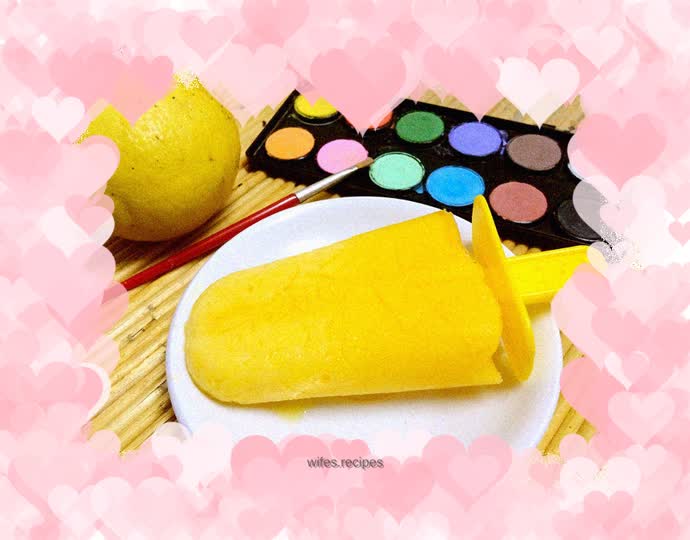 Mango jelly ice cream ("tongue gone" ice cream)