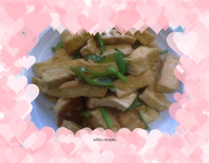 Stir-fried aged tofu with green pepper