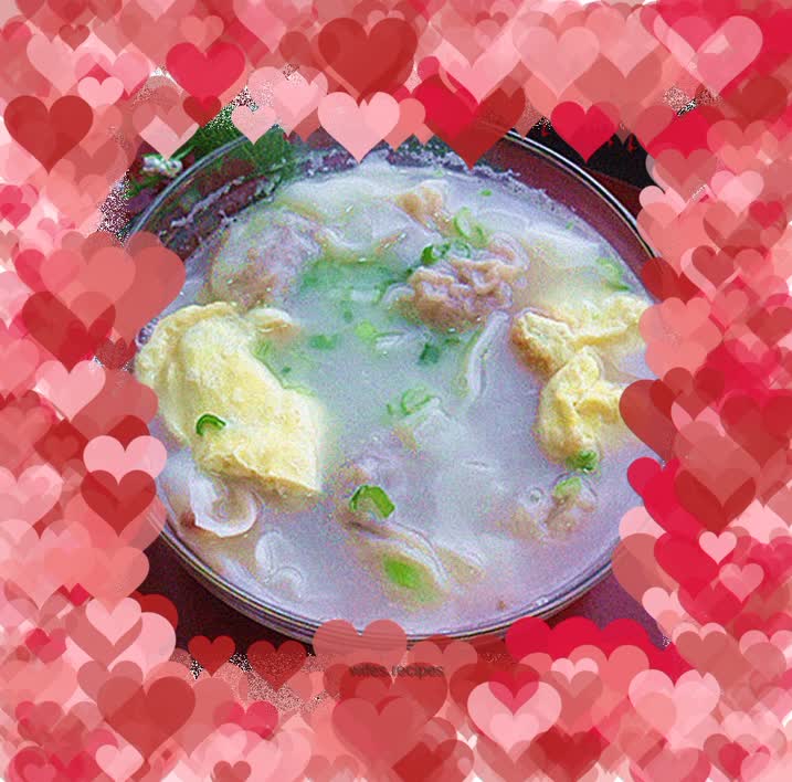 Omelette wonton soup