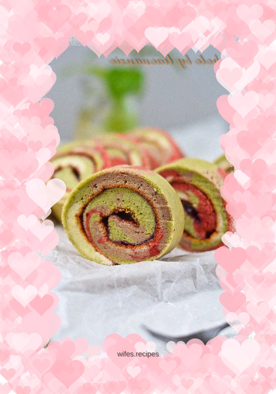 Colorful cake roll