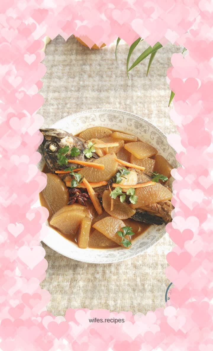 Braised black fish with radish