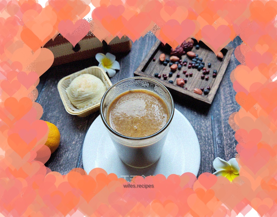 Double bean red date soy milk