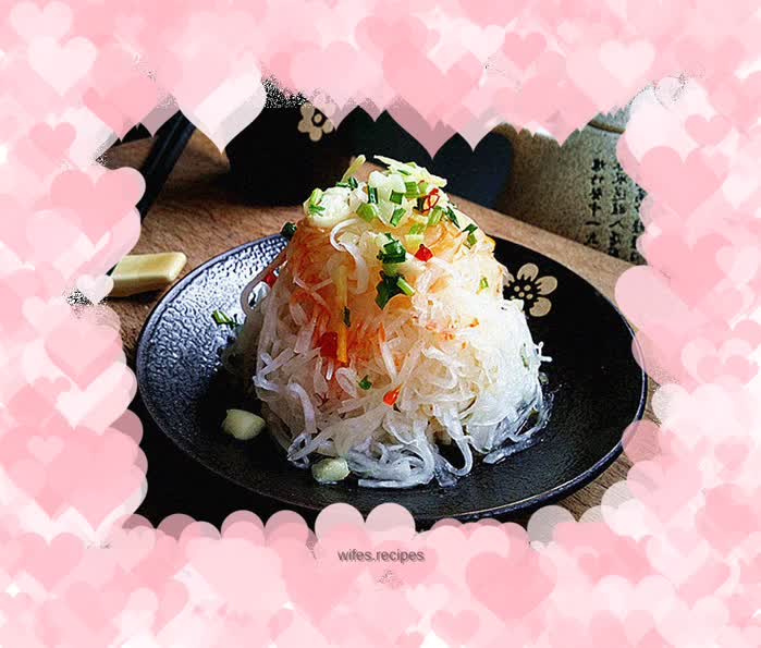Shredded radish with oil