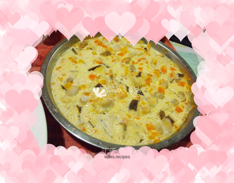 Steamed Egg with Vegetables and Meat