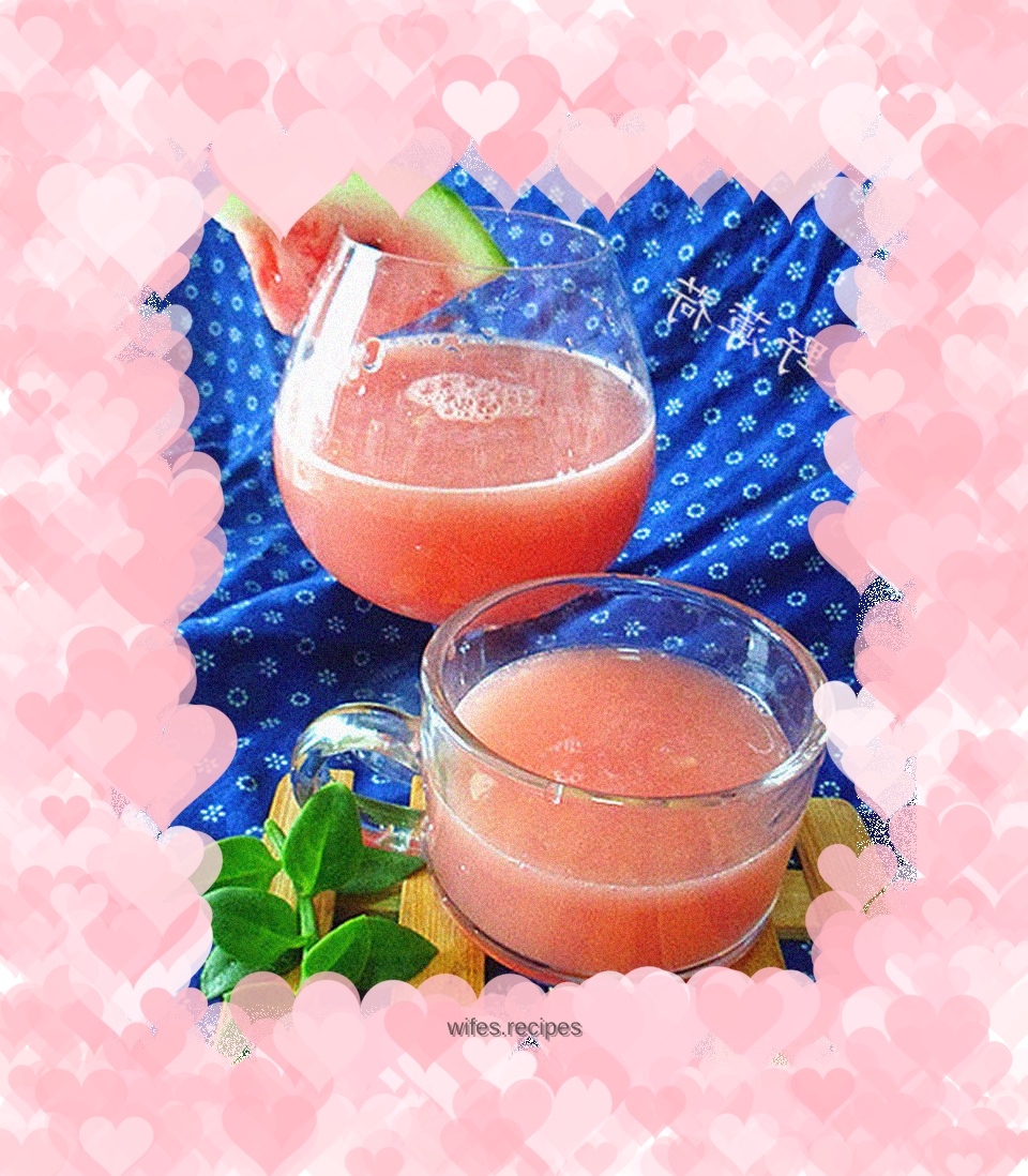 Red grapefruit, snow pear and watermelon juice