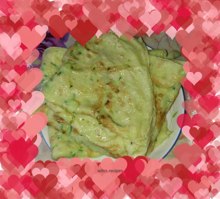 Cucumber egg pancake