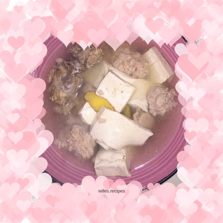 Tofu dumpling soup