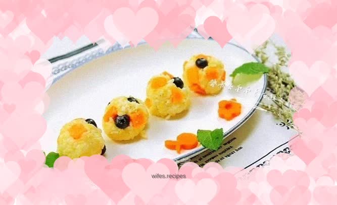 Durian fruit-flavored rice balls—nutritional snack for babies