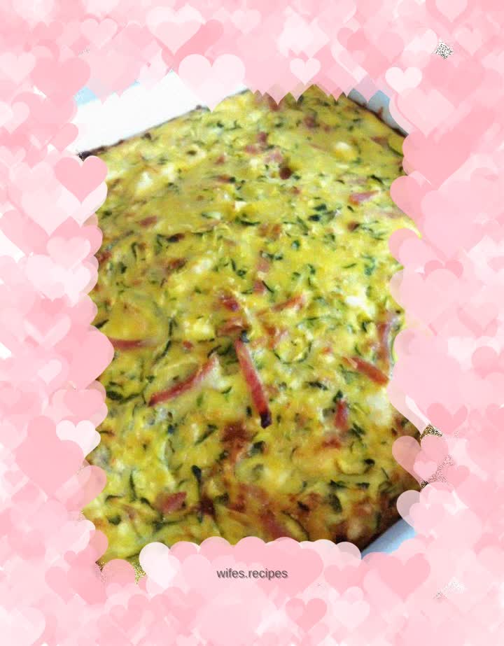 Italian zucchini and cheese baked eggs - zucchini and ricotta frittata