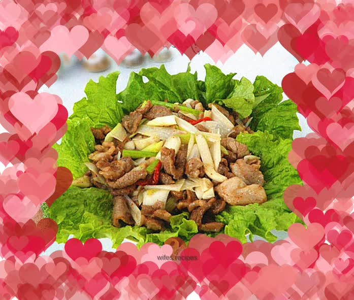 Stir-fried mutton with green onions