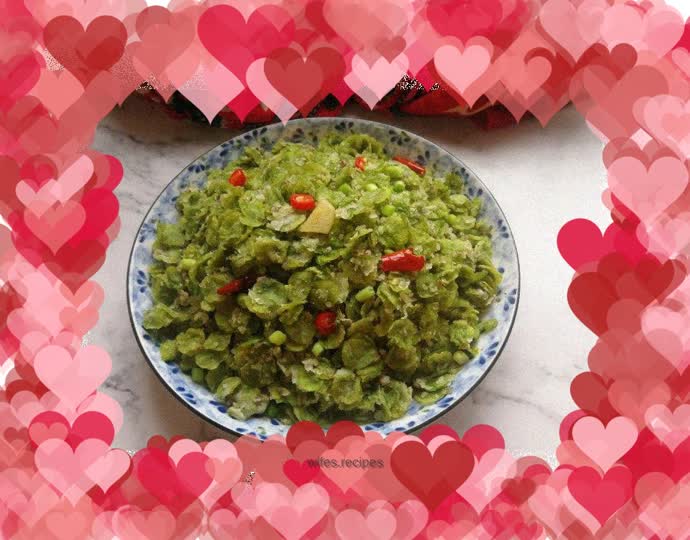 Stir-fried Yuqian with Garlic Moss