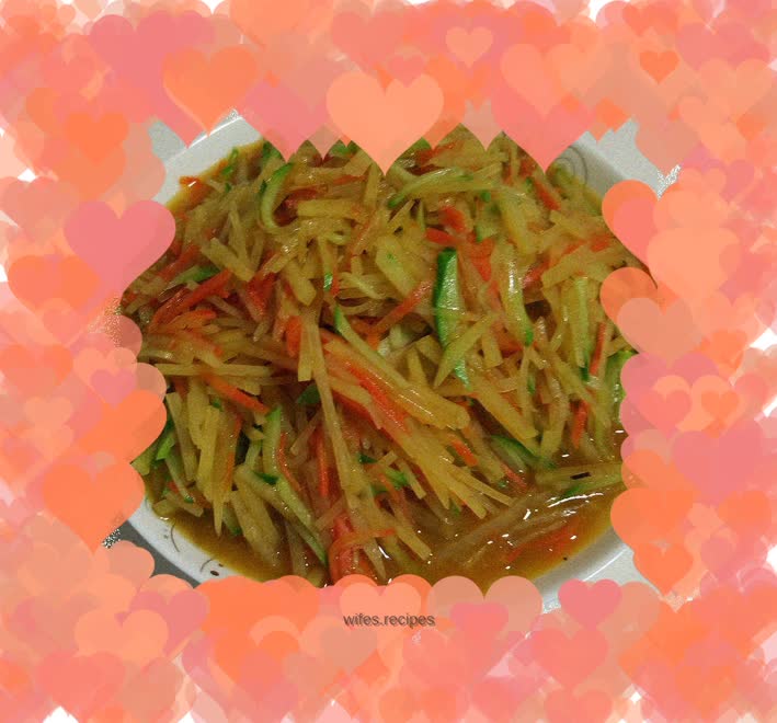 Vegetarian stir-fried three shredded shredded vegetables