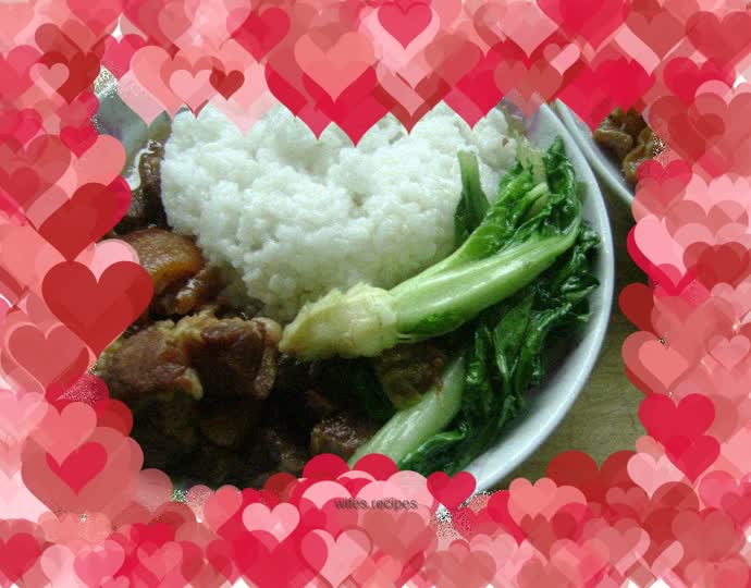 Braised pork rice set