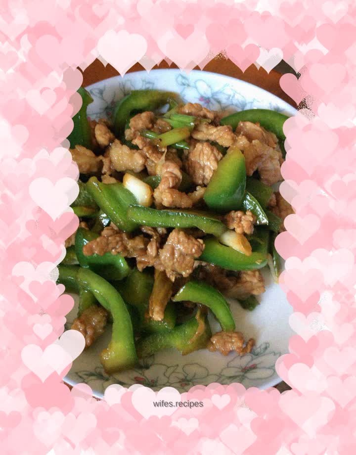 Stir-fried bell pepper with pork