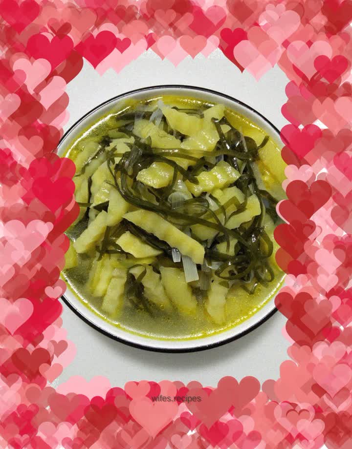 Potato stew with kelp