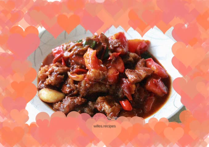 Sweet and sour tomato meat slices