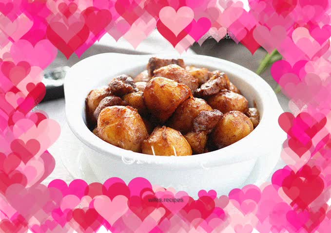 Braised baby potatoes
