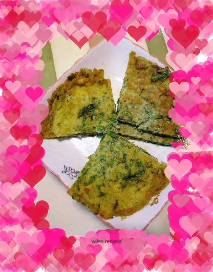Celery Leaf Egg Pancake