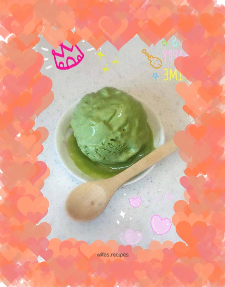 Simple matcha ice cream