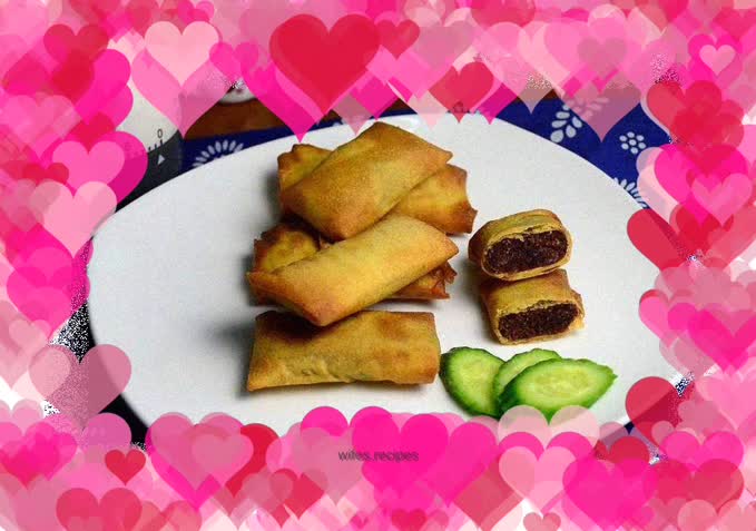 Coconut Purple Sweet Potato Spring Rolls