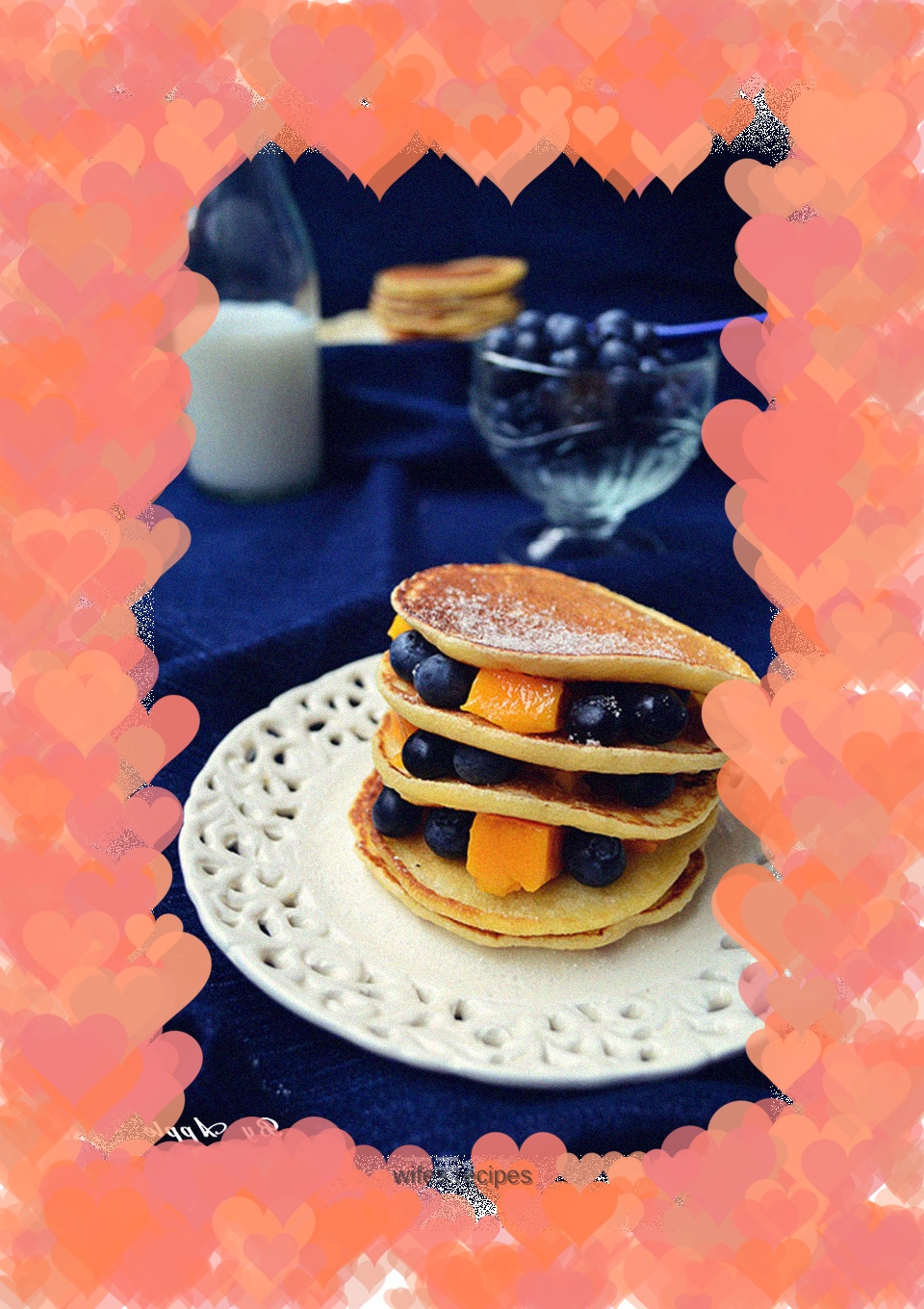 【Caramel Fruit Waffles】