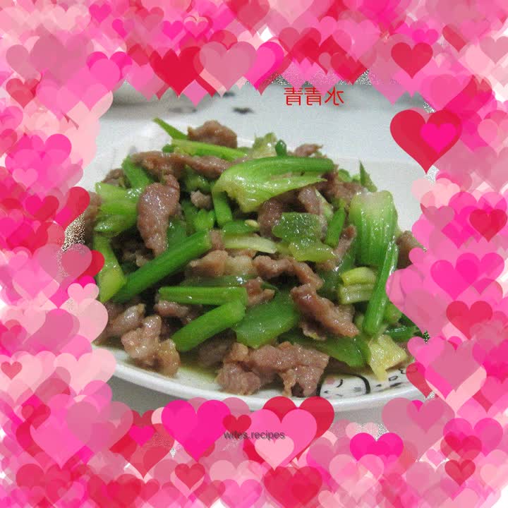 Shredded celery and pork