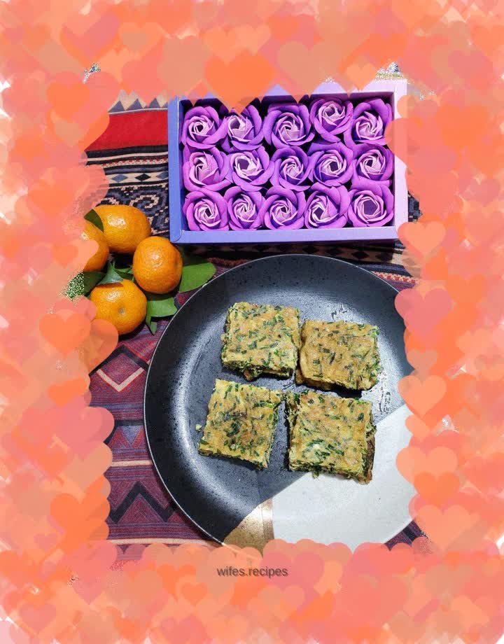 Pan-fried leek and shrimp egg pancake